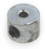 Steel Shaft Collar, Set Screw Type, 1/8 Bore x 3/8 OD x 1/4 W, 6-32 Set Screw (Pack of 10)