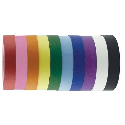 31DnNCQeKLL girl games: 1" x 60 Yards 10 Pack of Assorted Color Kraft Tape Rolls