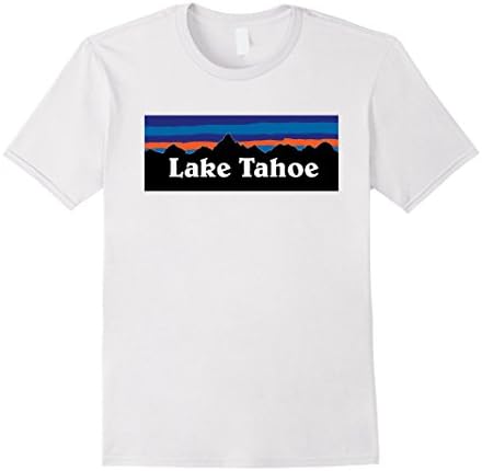 Men's Lake Tahoe Mountain Skyline Shirt Large White