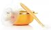 MUAI Baby Suction Bowl Stainless Feeding Set with Spoon and Suction Cup, Anti-scald Design,Double Handle,Easy for Baby to Enjoy the Mealtime
