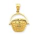 14k Fishing Basket Charm