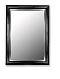 Mirror in Glossy Black Petite with Stainless Liner Size: 37