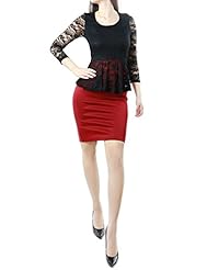 Lace Stretchy Cocktail Spring Summer Fall Winter Acrylic/Cotton/Nylon/Polyester/Rayon/Spandex/Viscose/Wool Fit-and-Flare  Dress