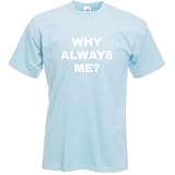 Why always me Mario Balotelli Manchester City small sky blue standard fit T-shirt