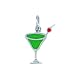 Sterling Silver Enamel Apple Martini Charm
