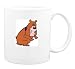 Mug with bulldog, sneaking, walking, brown, dog