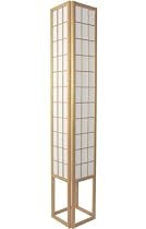 Hot Sale Oriental Furniture Zen Meditation Simple Decor 6-Feet Japanese Style Wood and Paper Shoji Lantern Oriental Lamp, Natural