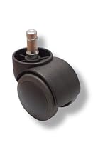 Buerostuhl24 619000 5x Hartbodenrollen 10 mm / 50 mm Büro-Stuhl-Rollen für Hartböden