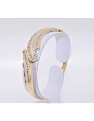 14K Yellow Gold 7" Diamond Bangle