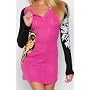 Ed Hardy Pink/Black Pointelle Long Henley