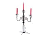PT Candle Holder New Romantics 3 Arm Silver Mirror Effect H 42 cm W 33.5 cm