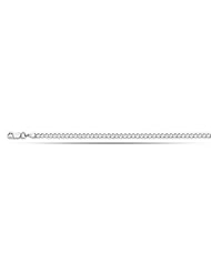 14K White Gold Curb Chain Ladies Anklet (10 Inches)