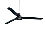 Emerson HF956BK Metal Industrial Fan - Gloss Black Industrial Modern Ceiling Fan 56" Blades