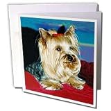 Dogs Yorkshire Terrier - Yorkshire Terrier - Greeting Cards-6 Greeting Cards with envelopes