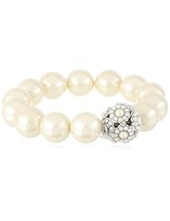 Carolee "American Girl" Pearl Tone Stretch Bracelet, 7"