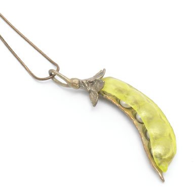 Sweet Pea Pod Necklace by Michael Michaud
