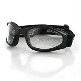 Bobster Eyewear Y523 Crossfire, Small Folding Goggles, Clear lenses, Black