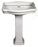 Elizabethan Classics ECETP8WH English Turn Petite Pedestal Sink