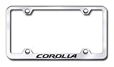 Toyota Corolla Engraved Stainless Steel Wide License Plate Frame