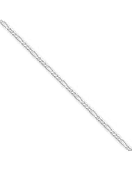 Sterling Silver 1.7 mm High Polish Figaro Link Chain Necklace 16" - 30" Available