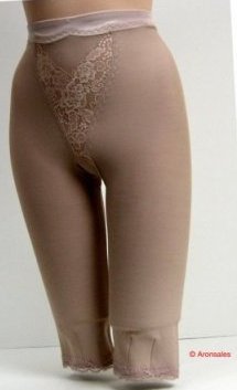 Venus 2 Pack LITE BROWN LACE TRIM LONG SHAPER #3307 sz S