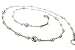 14K White Gold Twisted Hand-Made Link Necklace, Set with Bezel Diamonds.