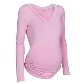 Crave Maternity Pink Scoop Neck Jersey Top, Size 18