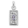 .925 Silver & Amethyst Rectangular Pendant