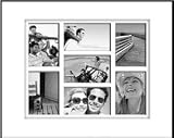 Malden Infiniti Double Matted 7-Opening Wall Frame for 4-by-6-Inch Pictures, Black