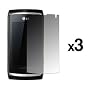 3 Pack of Premium Reusable LCD Screen Protectors for LG Viewty Smart GC900