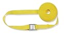 Braun Spanngurt 400 daN, einteilig, Farbe gelb, 2 m L&auml;nge, 25 mm Bandbreite, mit Klemmschloss