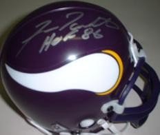 Fran Tarkenton Autographed/Hand Signed Minnesota Vikings Football Mini Helmet with HOF 86 Inscriptio
