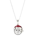 Sterling Silver Santa Claus Pendant Necklace