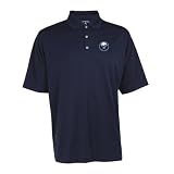 Antigua Men's NHL Buffalo Sabres Exceed Desert Dry Xtra-Lite Short Sleeve Polo, Navy, Large