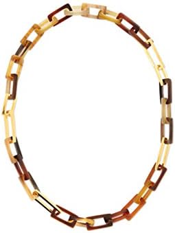 Buffalo Horn Necklace Natural Lacquer, Horn Necklace, Horn Link Necklace, Handmade Jewelry