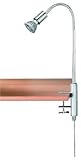 Trio-Leuchten 520580105 Power-LED-Klemmleuchte: 3x1W LED GU10 mit Flexarm H: max. ca.40cm alufarbig/chrom