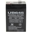 6V / 4.5Ah Sealed Lead Acid Battery with F1 (.187in) Terminals - UVUB645F1
