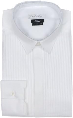 Versace Collection Men's Trend Button Down Shirt Pleats White (EU 46 - US 18.5)