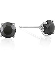 14k Gold 1 1/2ct TDW Black Diamond Martini Studs