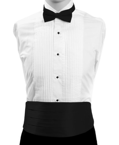 X-Long Black Cummerbund Set