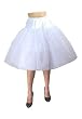 Wei� (White Petticoat 01) Organza Net und Satin Unterrock Rockabilly Burleske Burlesque Gr. 36-42