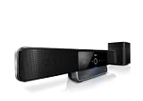 Philips HTS 8160 SoundBar Blu-Ray Heimkinosystem (HDMI, Upscaler 1080p, DivX Ultra-zertifiziert, Apple iPod-Dock, USB 2.0) schwarz