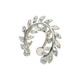 Belly Button Rings Reverse Vine Navel Green Cz