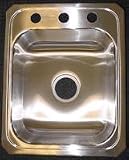 Elkay 17x21 Celebrity 3 Hole Single Bowl Sink CR17213