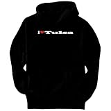 I LOVE Tulsa US Cities Mens Hoodie (Black, Sizes X-Small - XXX-Large)