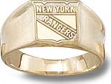 New York Rangers Solid 14K Gold Shield Logo 3/8'' Ring Size 6 1/2
