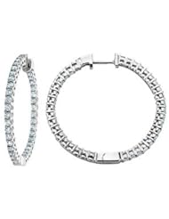Diamond Hoop Earrings 1 1/2ctw