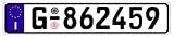 EuroPlate - Authentic 21 Italy European Economic Community (EEC) Reflective Plate - Random