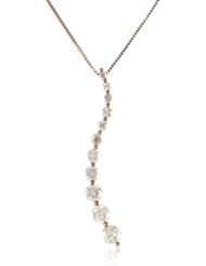 10k Pink Gold Diamond Journey Pendant Necklace (1 cttw, I-J Color, I3 Clarity), 18"