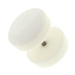 Neon White Acrylic Fake Plug - 16g - 11mm Stud - Sold as a Pair